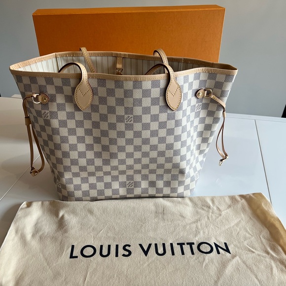 Louis Vuitton Handbags - NEW! Louis Vuitton 2019 Neverfull MM. Daimler Azur w/matching clutch!